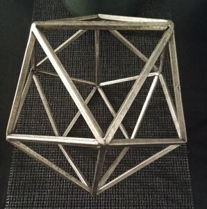 Geometric Antiqued Gold-tone Metal Orb